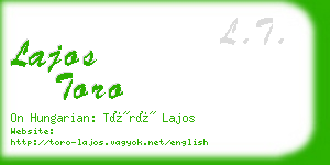 lajos toro business card